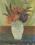 Henri Rousseau Lotus Flowers painting